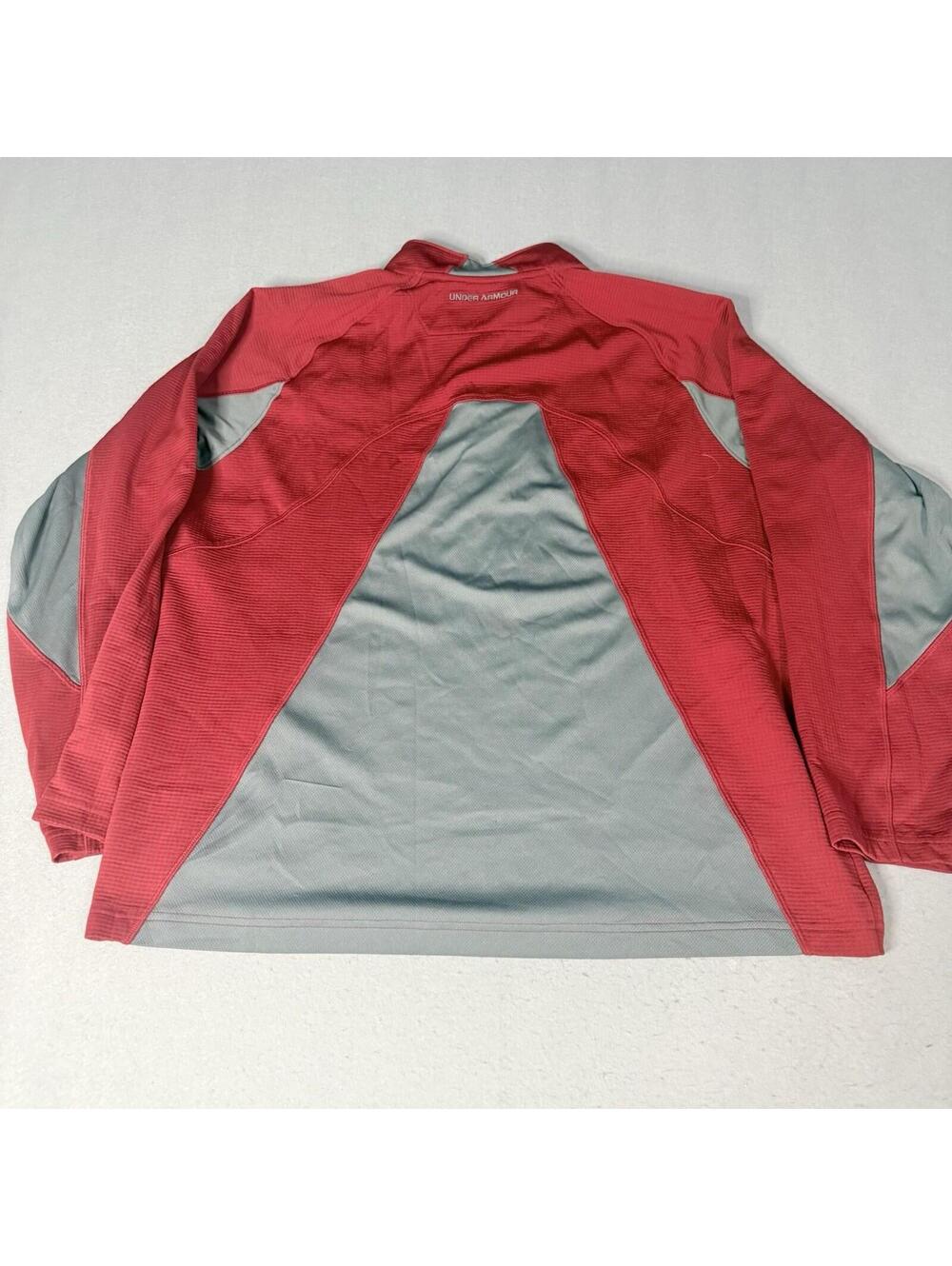 Under Armour‎ AllSeasonGear 1/4 Zip Pullover Men’s XL Red Long Sleeve Athletic - Picture 9 of 12